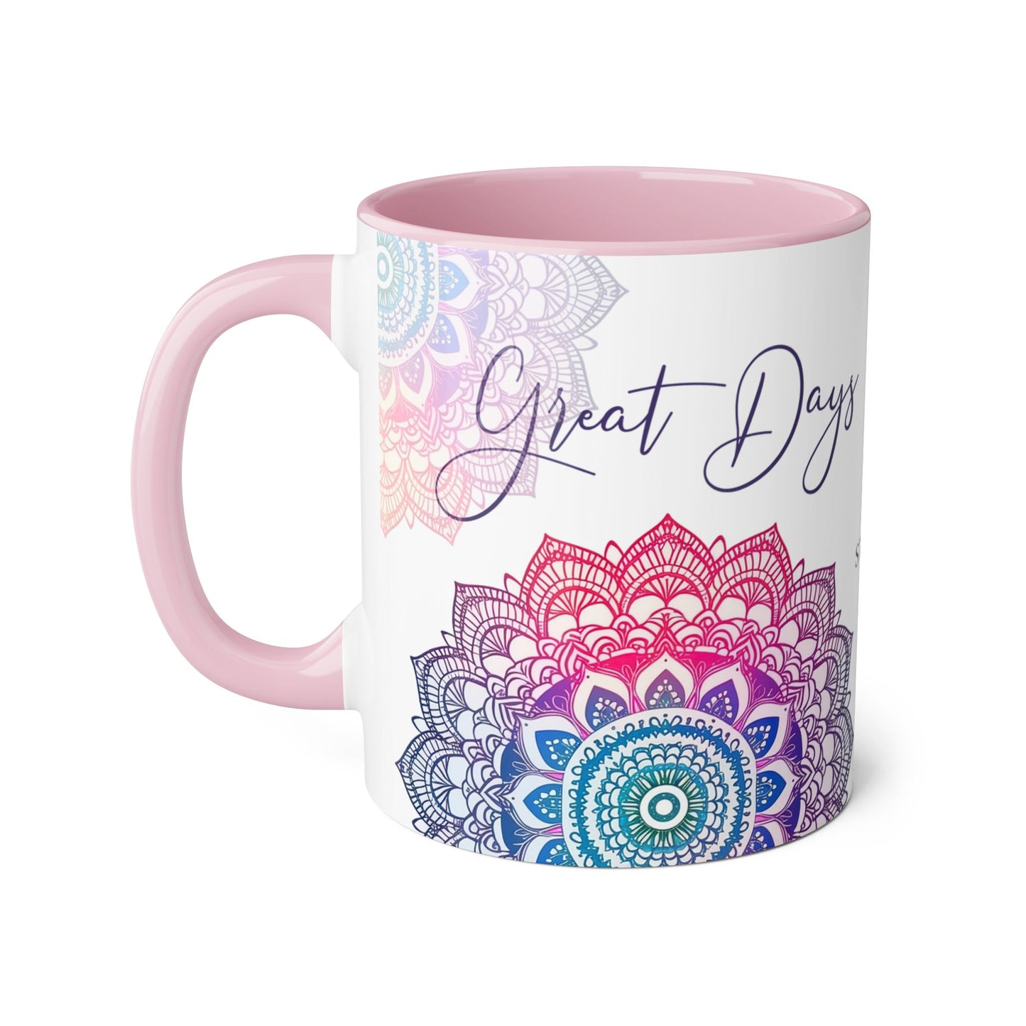 Gratitude Mandala | Accent Mug (Small) (Blue/Pink/Red).