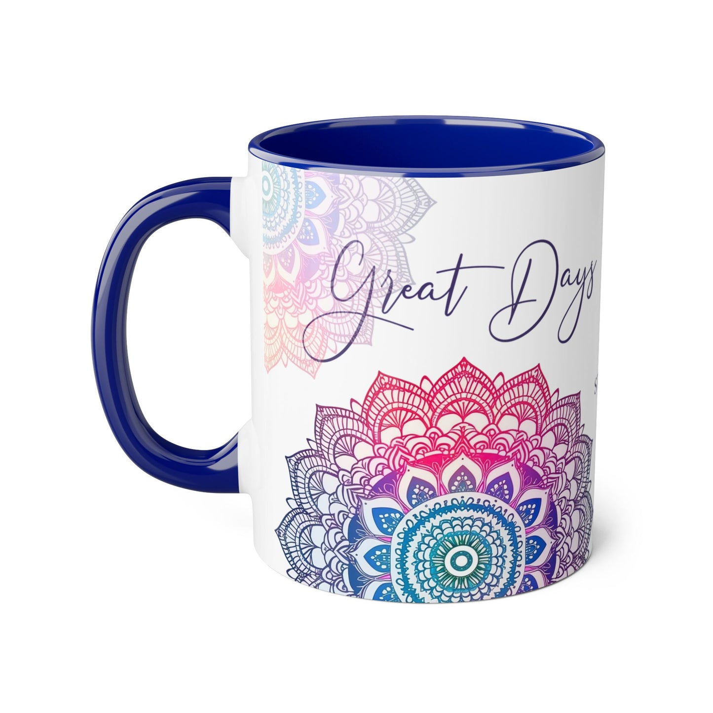 Gratitude Mandala | Accent Mug (Small) (Blue/Pink/Red).