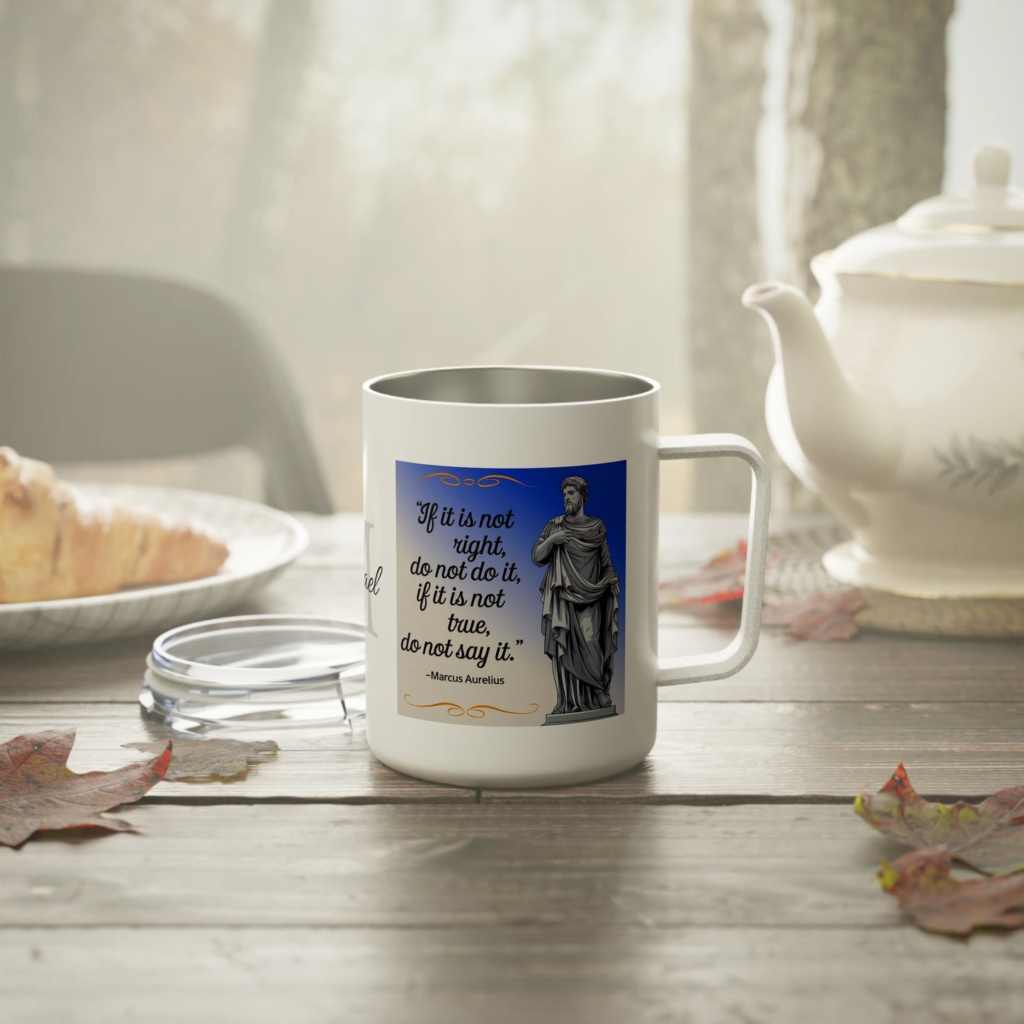 Stoicism Right and True: Personalize It! Your Name | Insulated Coffee Mug