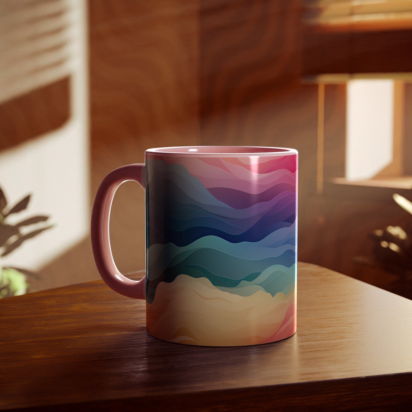 Colors of the Wind, Personalize It! Your Name, Accent Mug (Small) (Pink/Red)