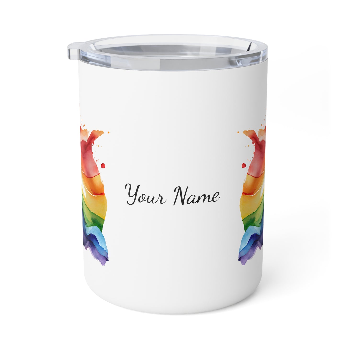 Rainbow Flag · Personalize It! Your Name | Insulated Coffee Mug