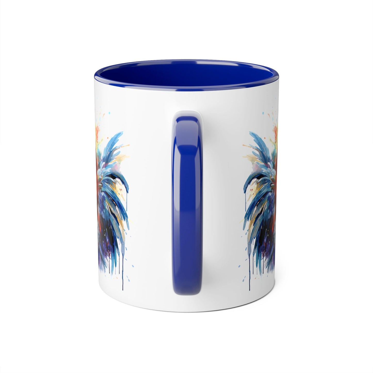 Majestic Rooster: Personalize It! Your Name and Font | Accent Mug (Small) (Black/Blue/Light Green/Pink/Red/Yellow) 🇨🇦🇺🇸