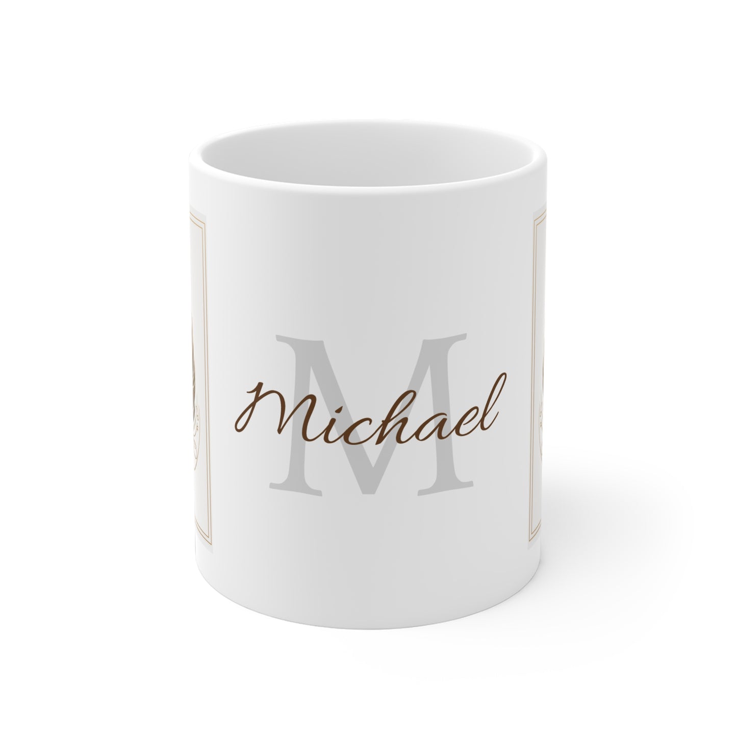 Golden Feather: Personalize It! Your Name | Ceramic Mug (Small/Medium/Large)