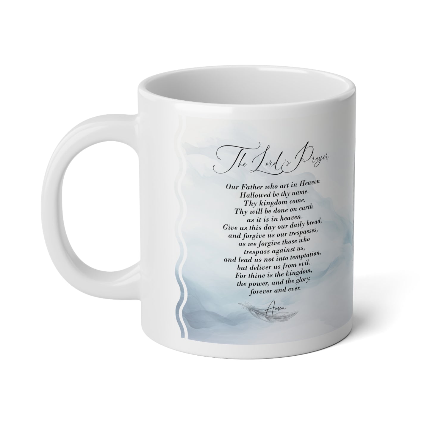 The Lord's Prayer and The Serenity Prayer, Ceramic Mug (Large)