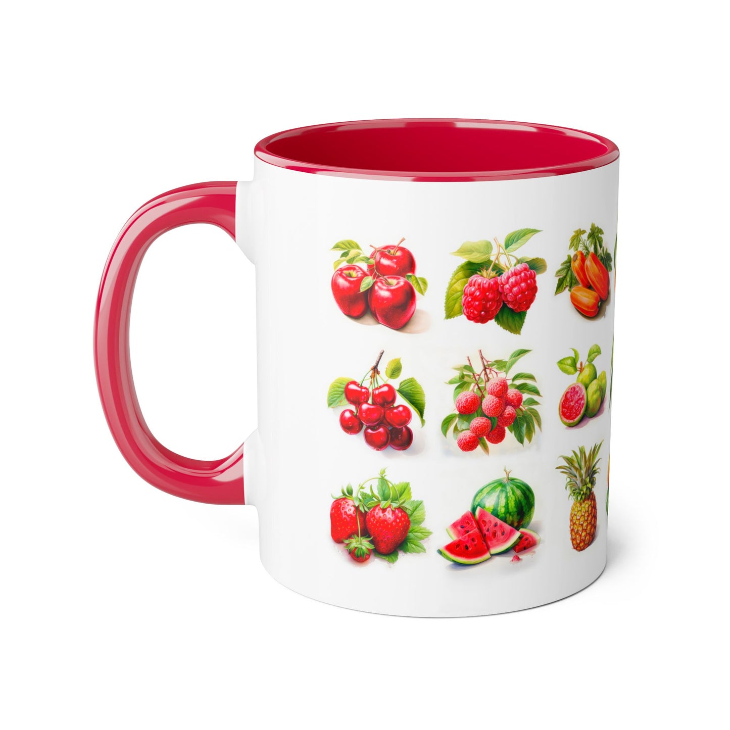 Fruits of the Earth | Accent Mug (Small) (Light Green/Red/Yellow)