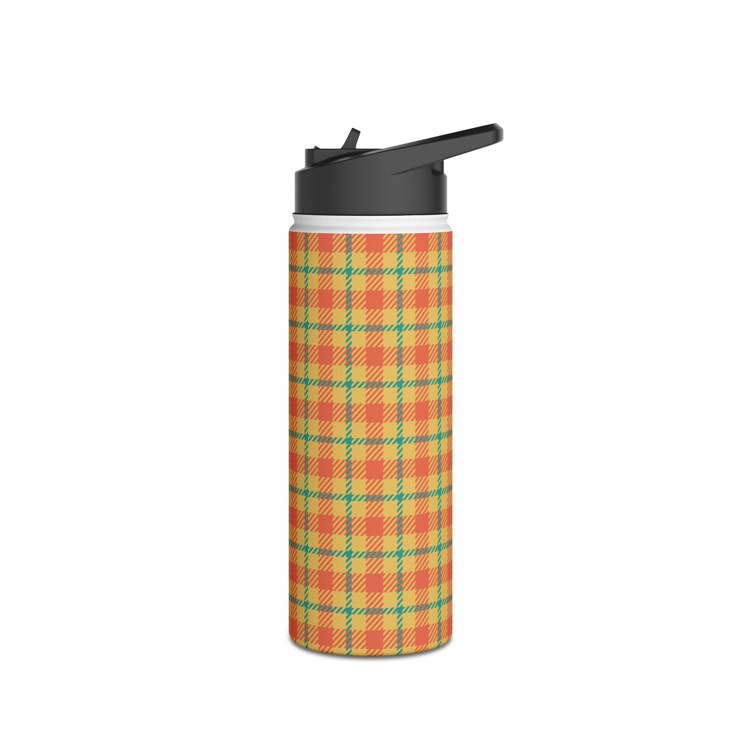 Citrus Plaid | Stainless Steel Water Bottle Standard Lid (Small/Medium)