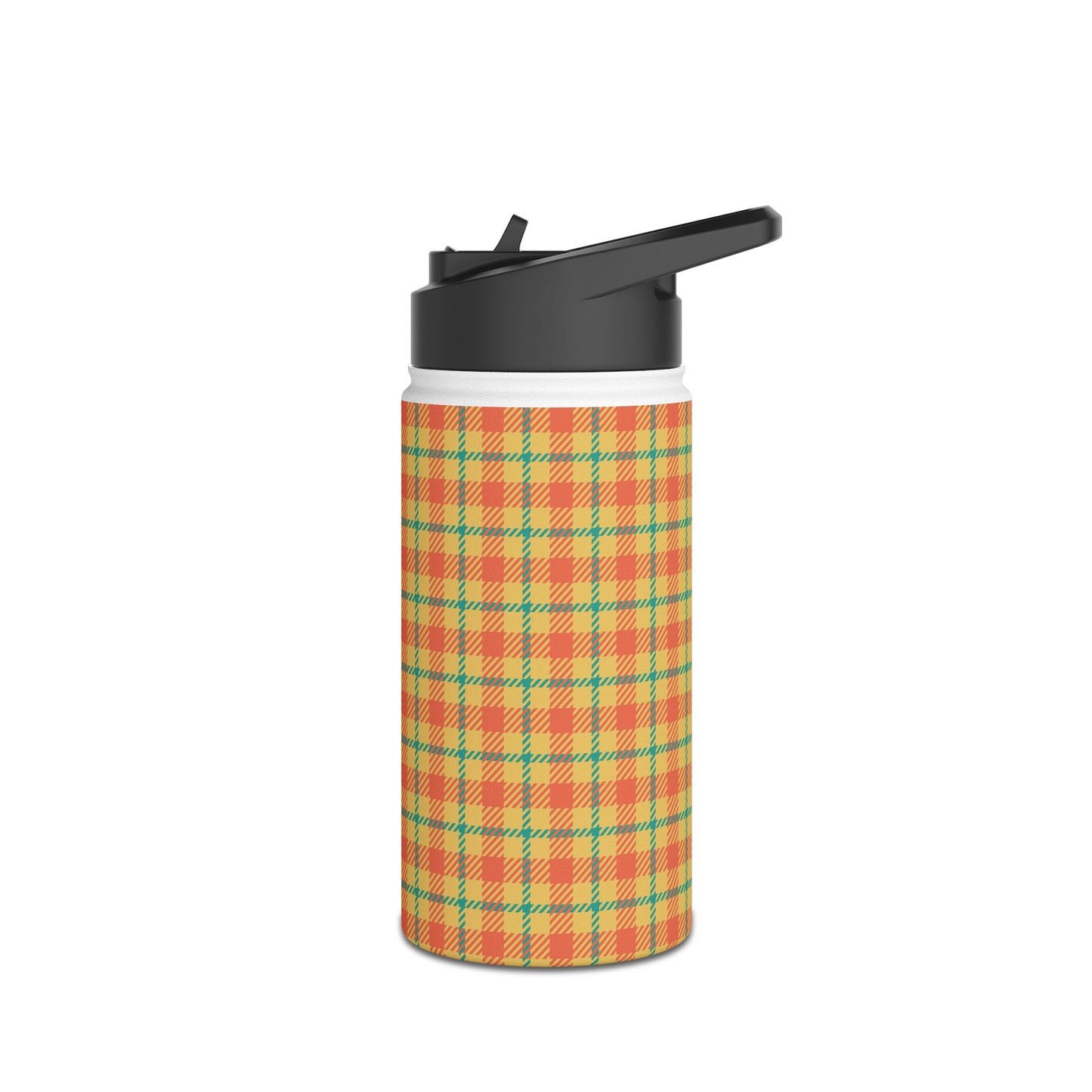 Citrus Plaid | Stainless Steel Water Bottle Standard Lid (Small/Medium)