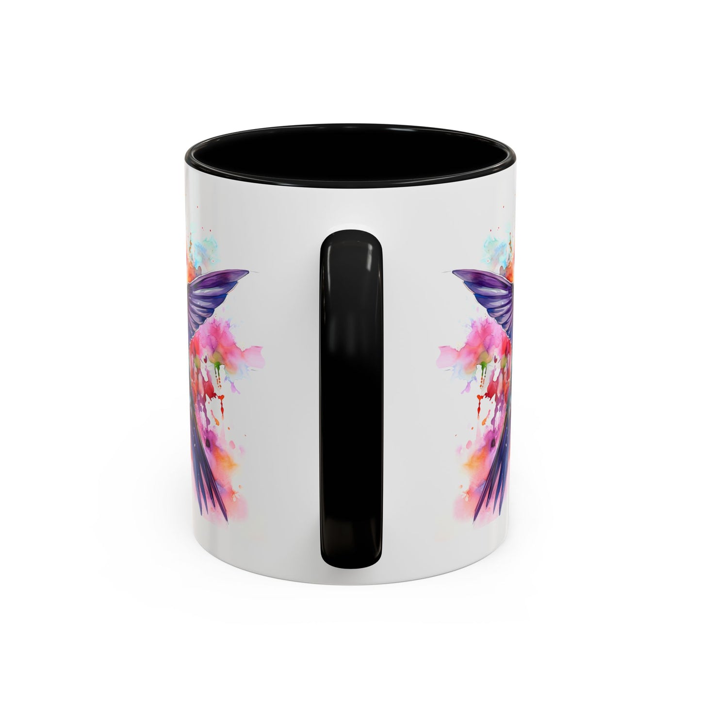 Hummingbird · Personalize It! With Your Name | Accent Mug (Small/Medium) (Black, Light Blue, Navy, Orange, Pink, Purple, Red, Yellow)