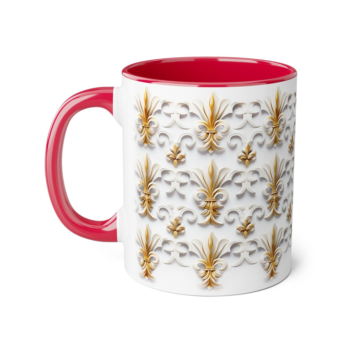 Fleur de Lys in 3D | Accent Mug (Small) (Black/Blue/Red/Yellow).