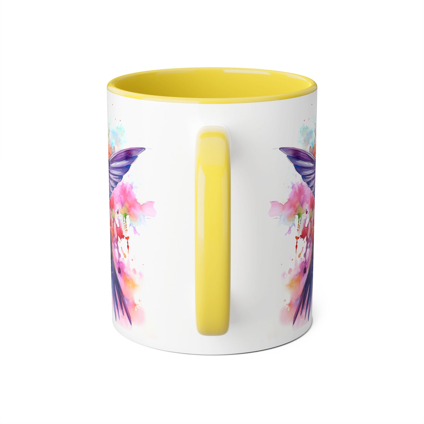 Hummingbird, Personalize It! Your Name Your Font, Accent Mug (Small) (Black/Blue/Light Green/Pink/Red/Yellow)