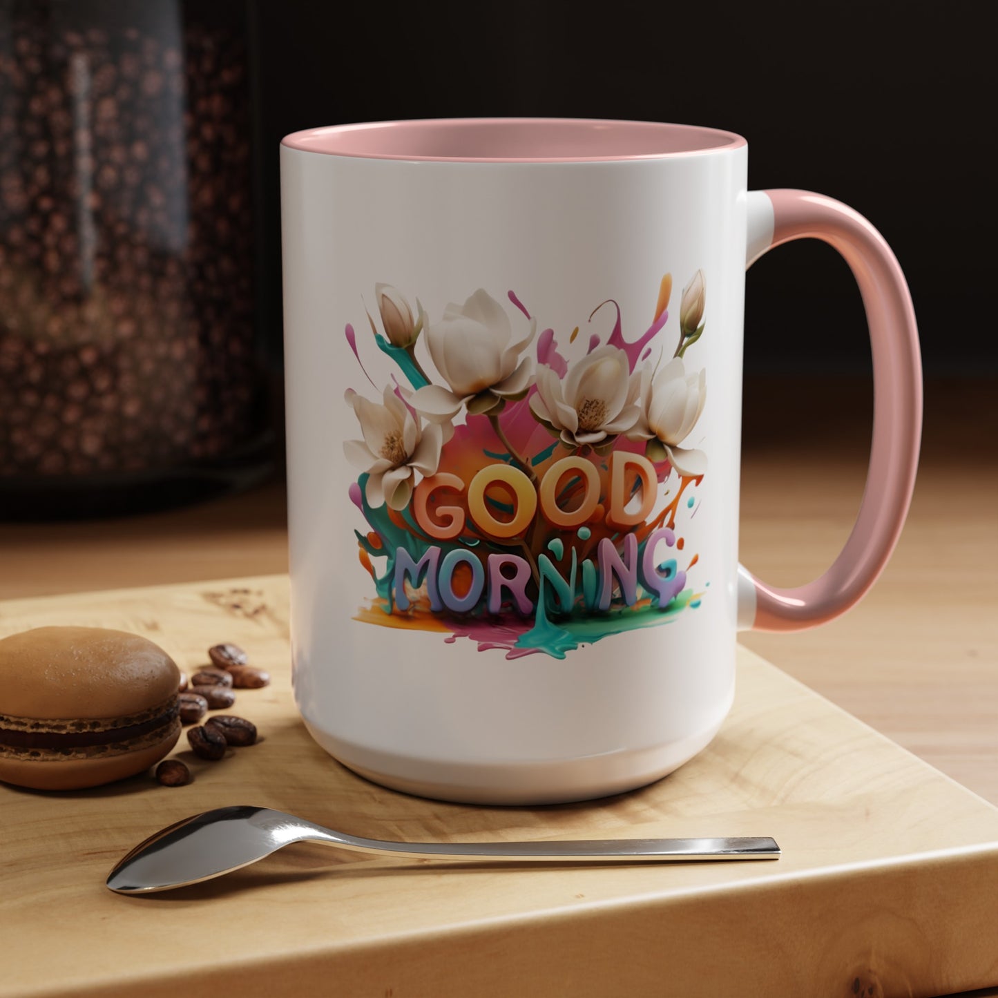 Good Morning!, Accent Mug (Medium) (Pink)