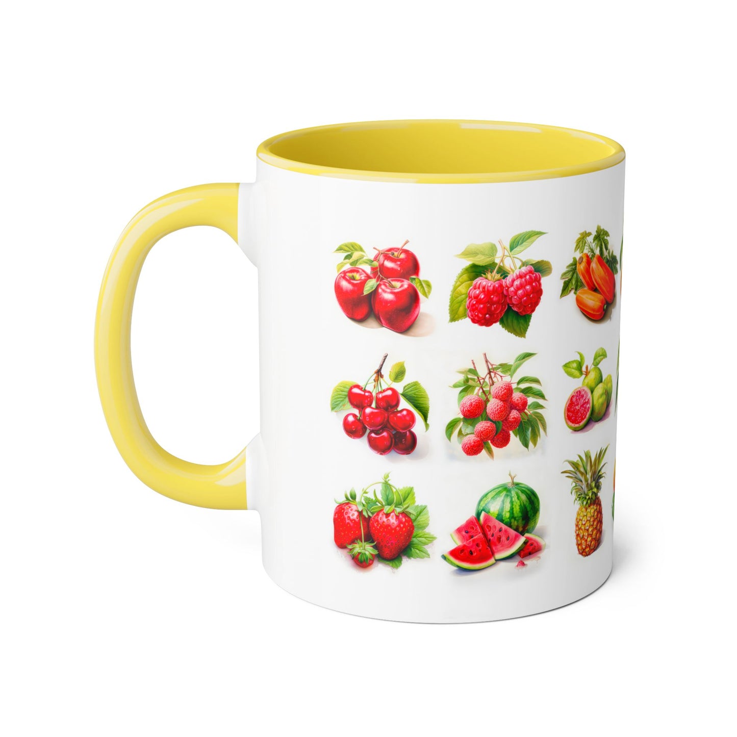 Fruits of the Earth | Accent Mug (Small) (Light Green/Red/Yellow)