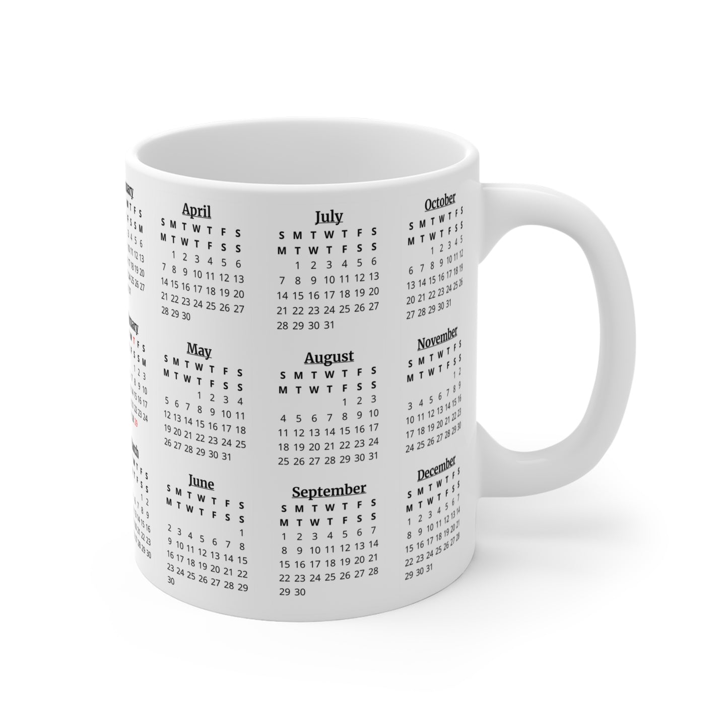 God Says You Are Flowers · Calendar Mugs: 2-Year Calendar 2024 to 2025 | Ceramic Mug (Small)