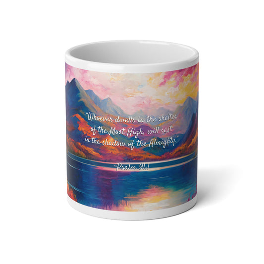 Autumn Lake · Psalm 91 | Ceramic Mug (Large)