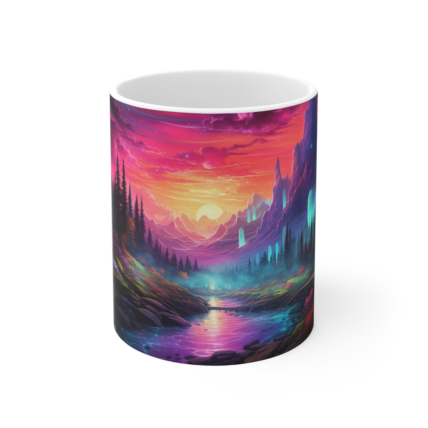 Ethereal Twilight Valley: Personalize It! Your Name, Your Font | Ceramic Mug (Small/Medium/Large)