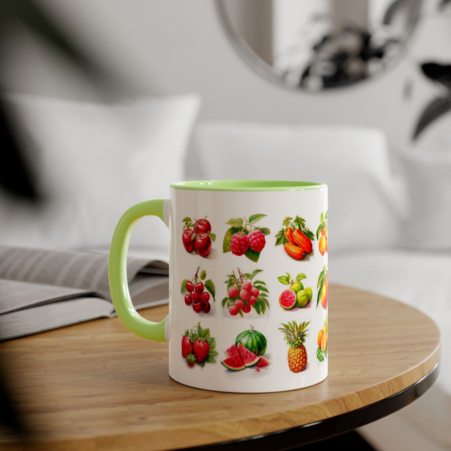 Fruits of the Earth | Accent Mug (Small) (Light Green/Red/Yellow)