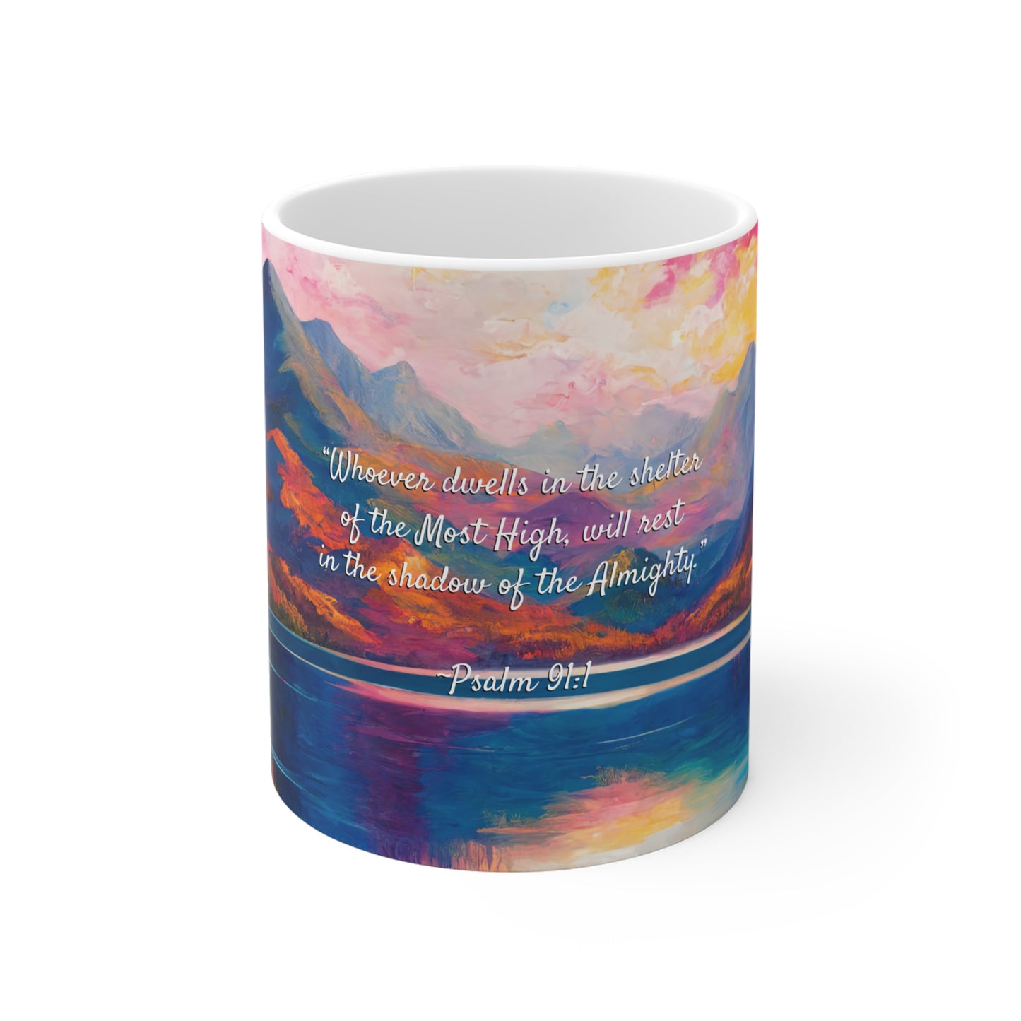 Autumn Lake · Psalm 91 | Ceramic Mug (Small)