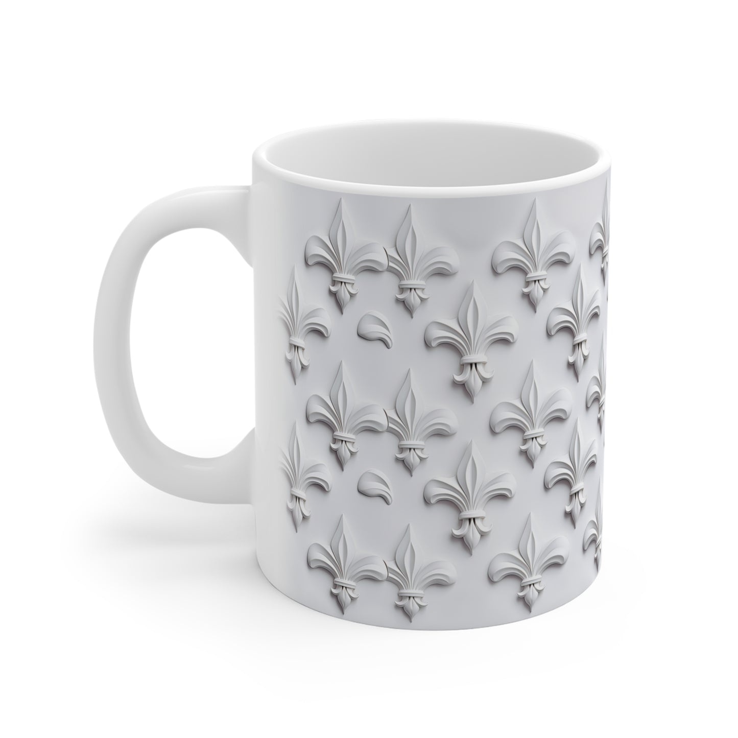 Fleur de Lys Relief | Ceramic Mug (Small).