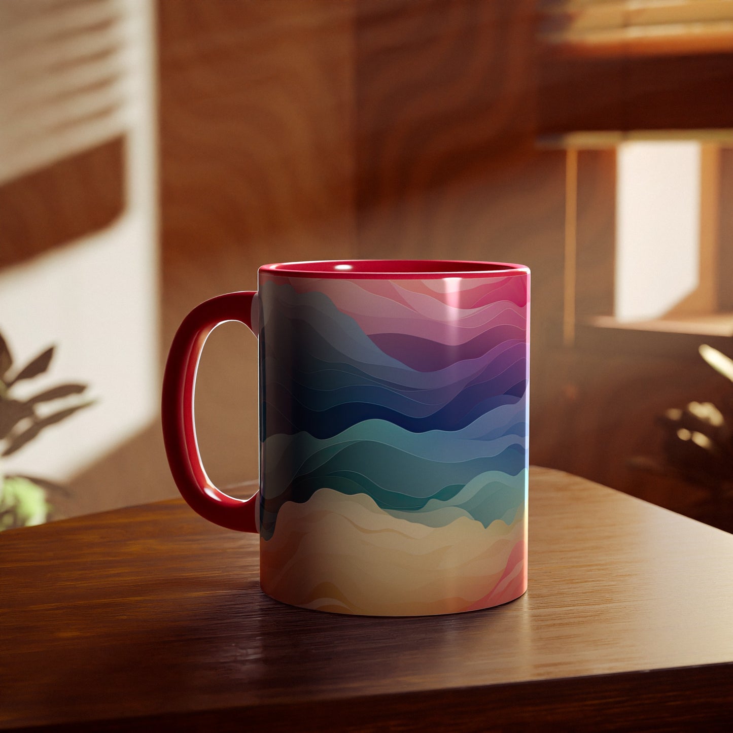 Colors of the Wind, Personalize It! Your Name, Accent Mug (Small) (Pink/Red)