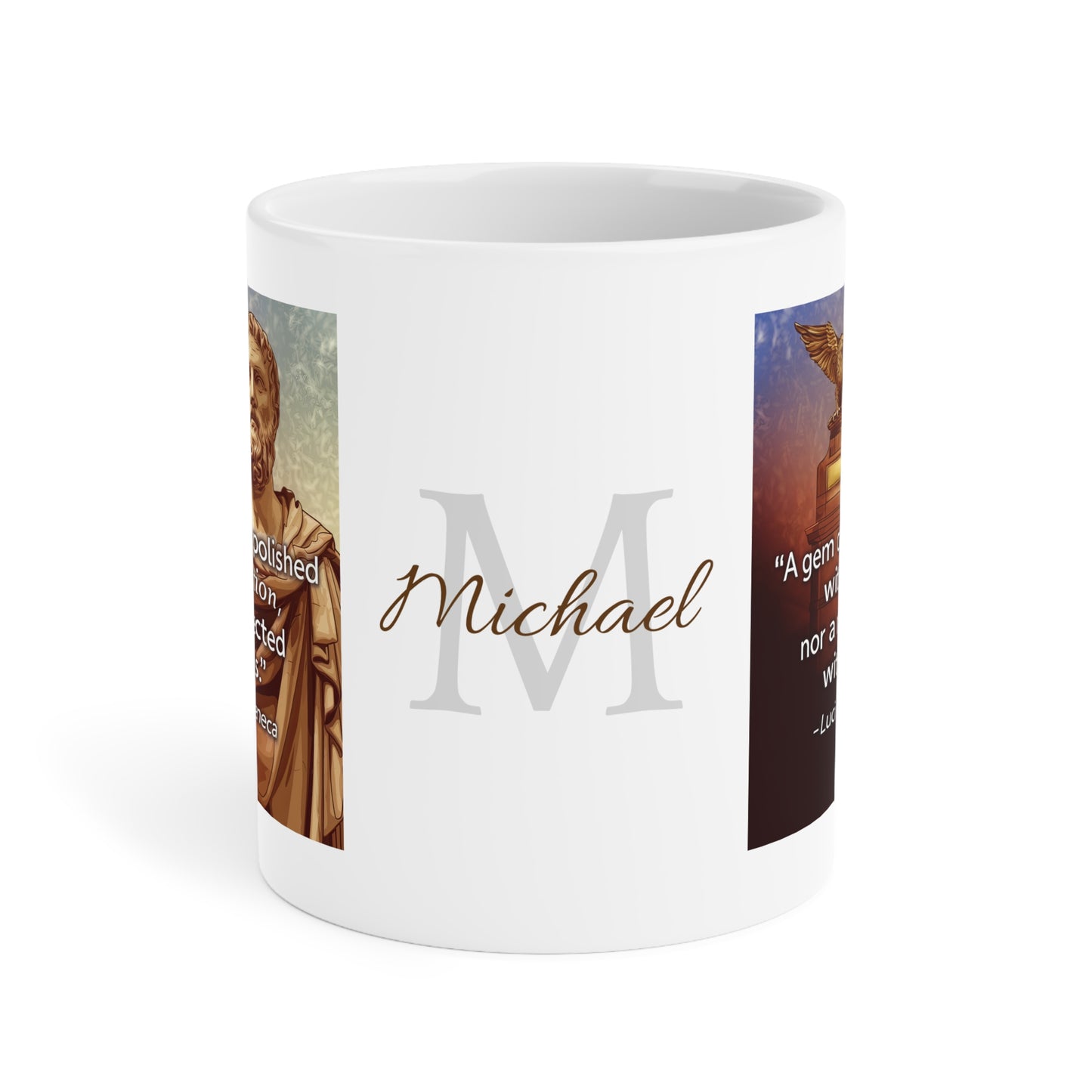 Stoicism The Perfected Man: Personalize It! Your Name | Ceramic Mug (Large)