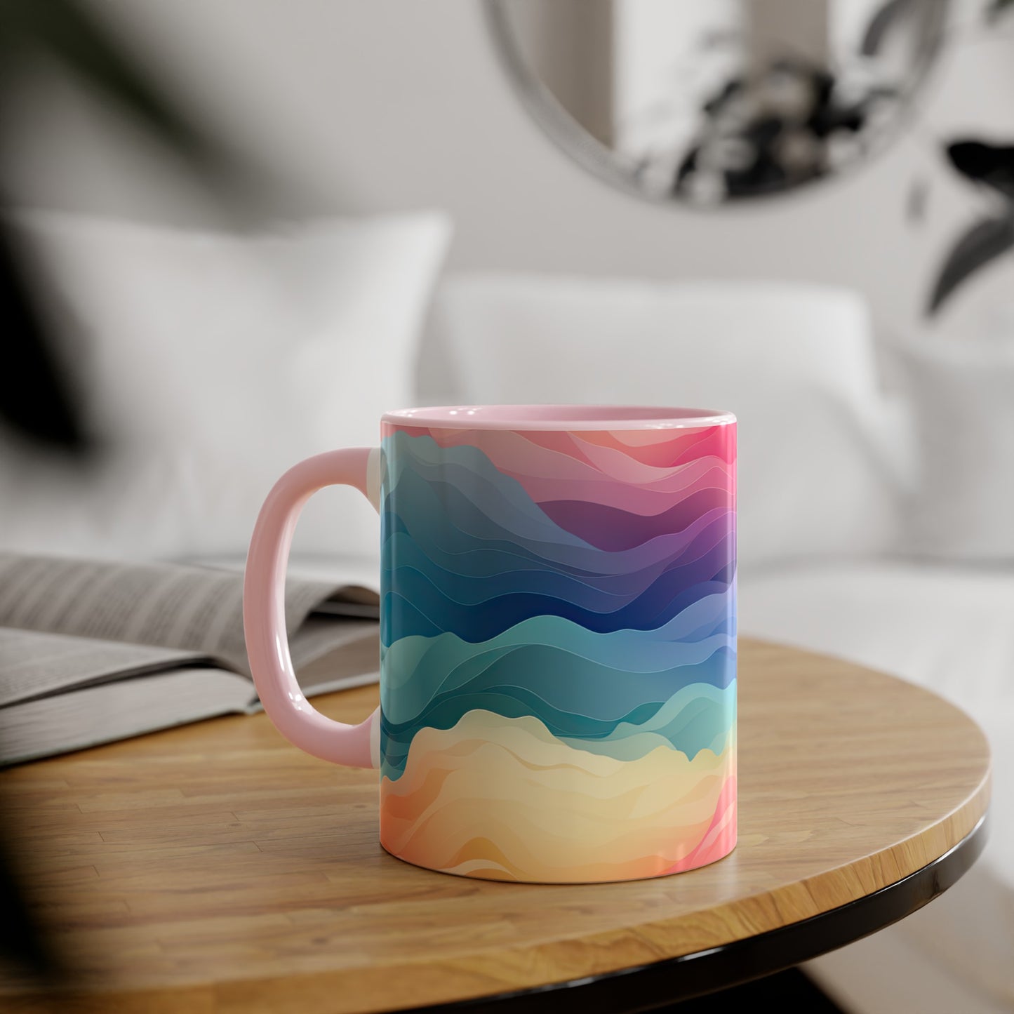 Colors of the Wind, Personalize It! Your Name, Accent Mug (Small) (Pink/Red)