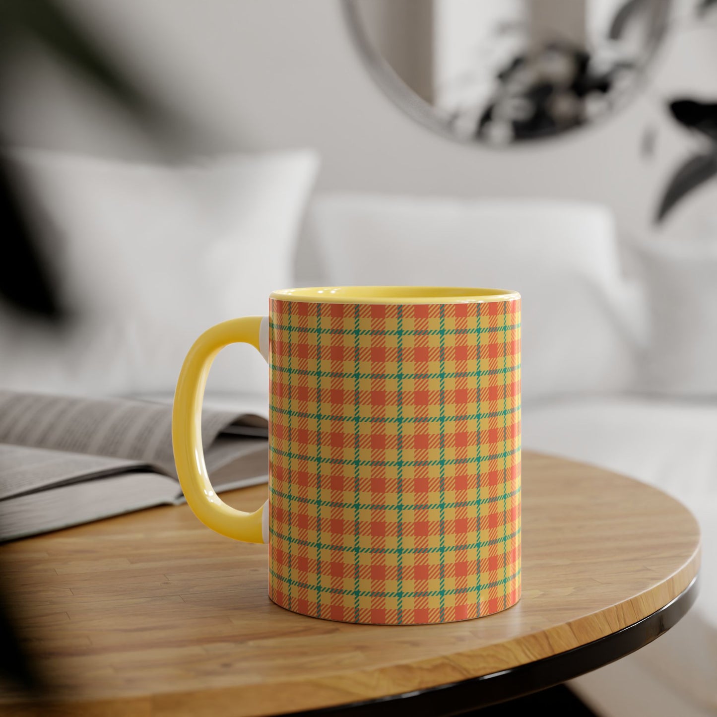 Citrus Plaid | Accent Mug (Small) (Yellow)