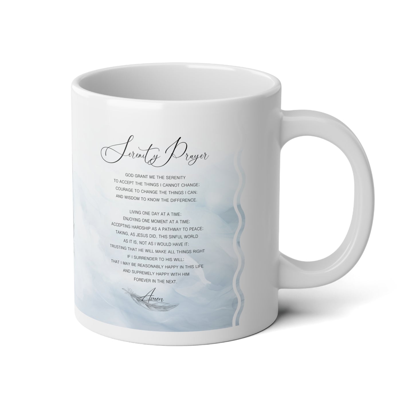 The Lord's Prayer and The Serenity Prayer, Ceramic Mug (Large)