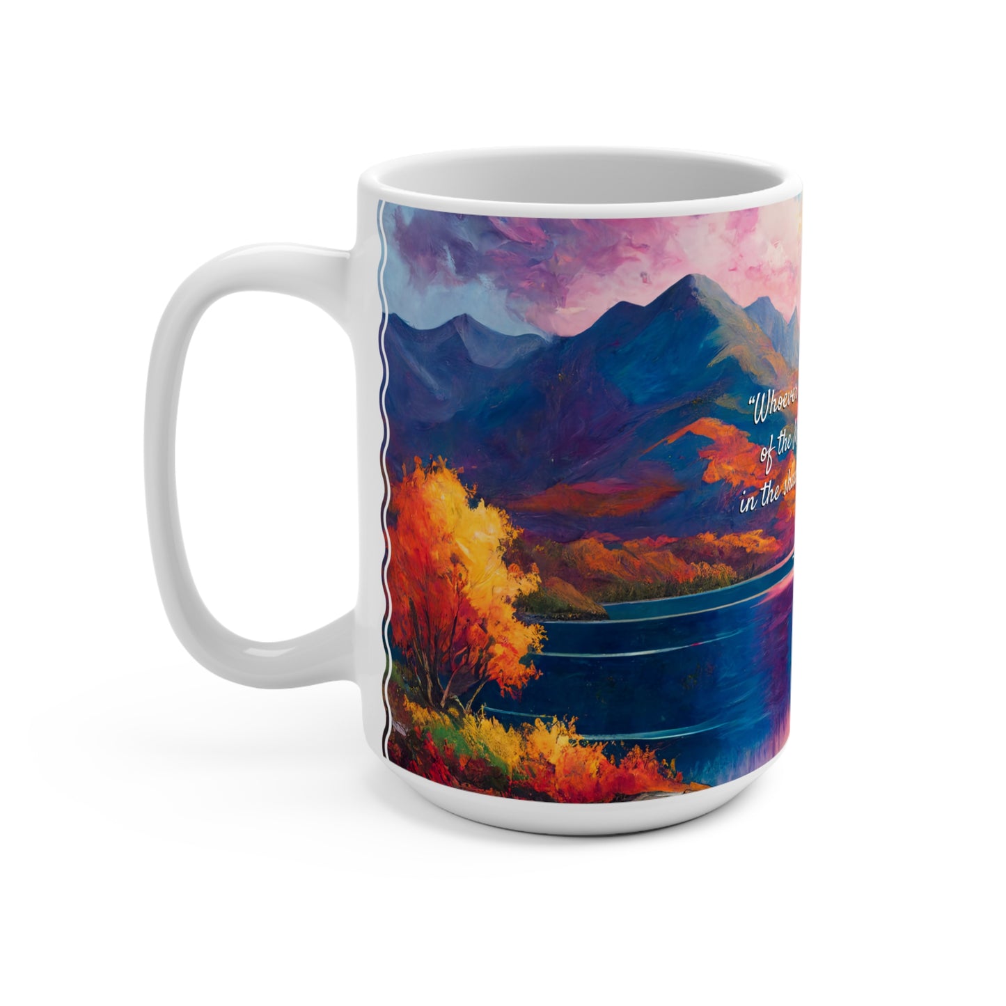 Autumn Lake · Psalm 91 | Ceramic Mug (Medium)