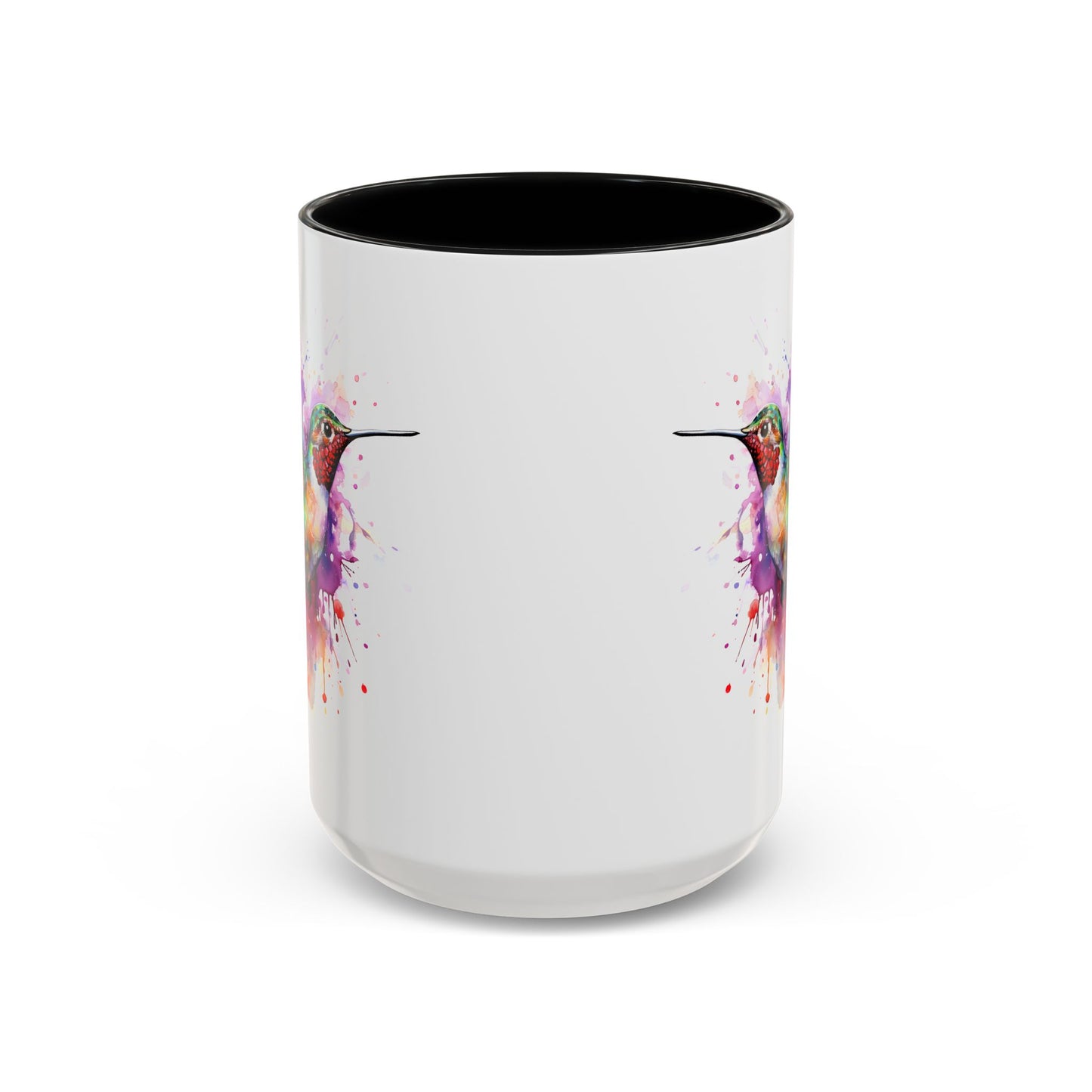 Hummingbird · Personalize It! With Your Name | Accent Mug (Small/Medium) (Black, Light Blue, Navy, Orange, Pink, Purple, Red, Yellow)