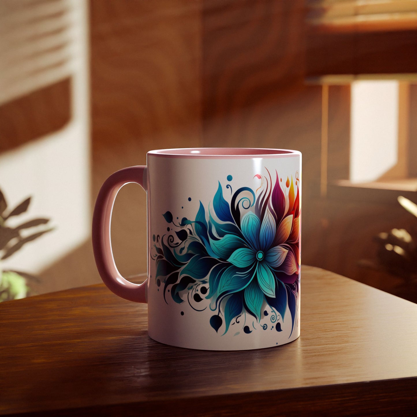 Vibrant Bloom Spectrum | Accent Mug (Small) (Black/Blue/Light Green/Pink/Red/Yellow)