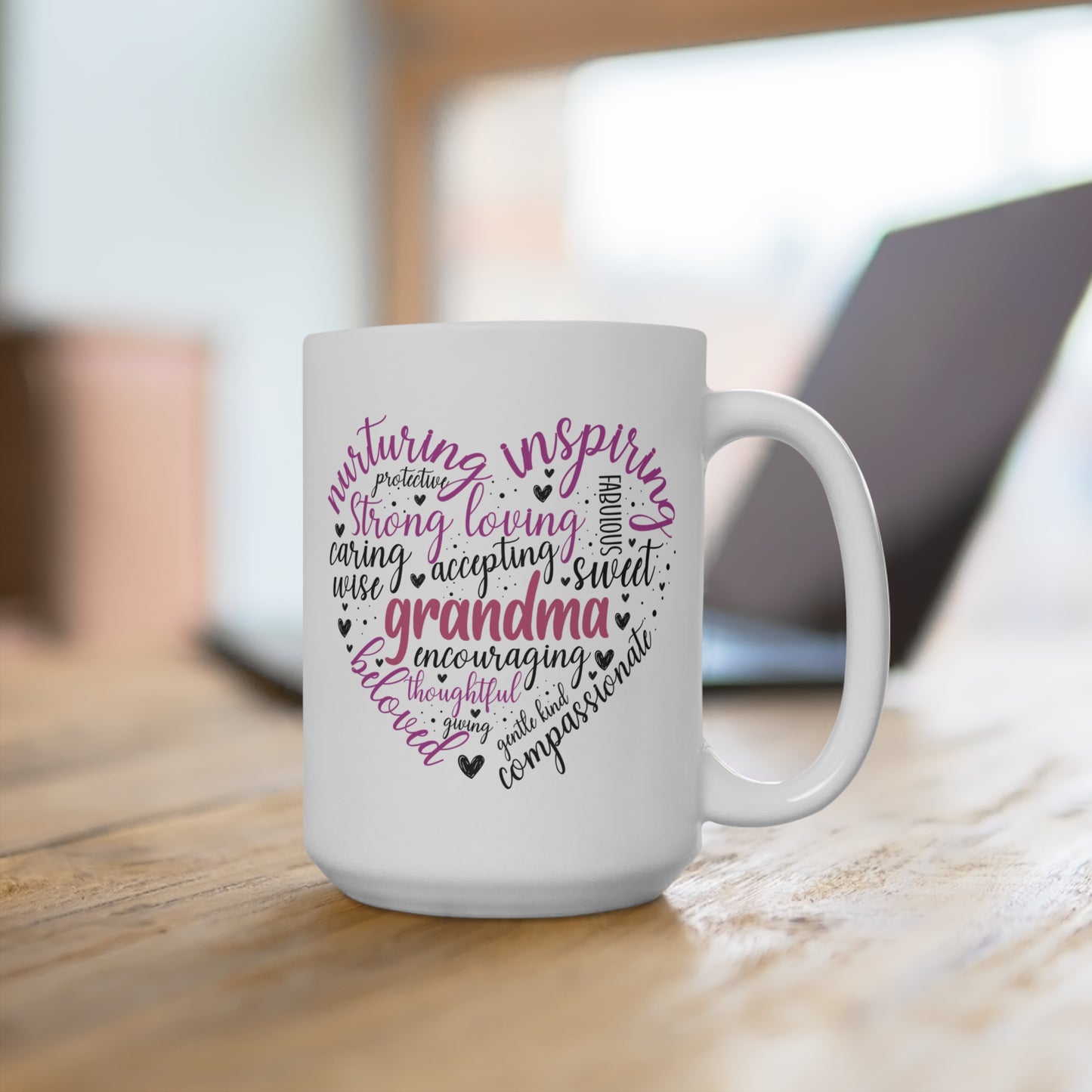 Grandma's Heart of Love | Ceramic Mug (Medium)