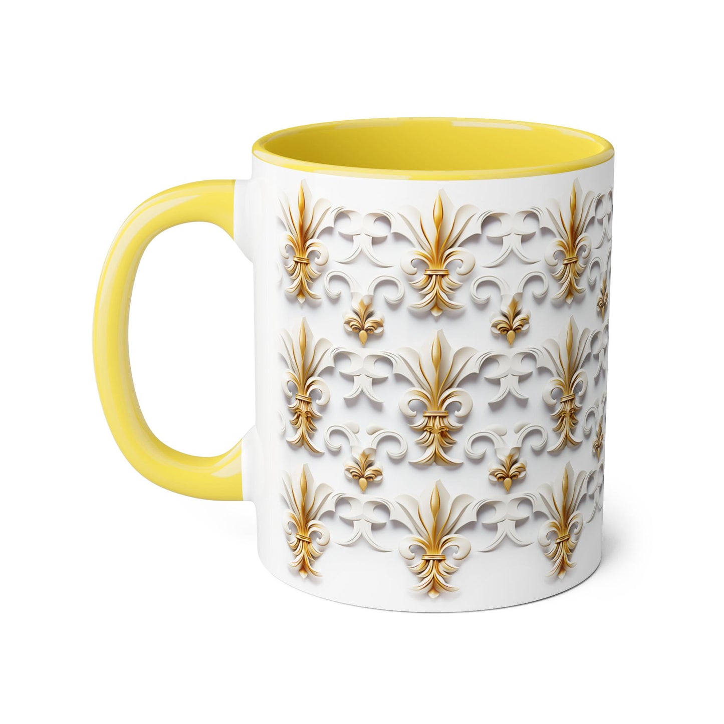 Fleur de Lys in 3D | Accent Mug (Small) (Black/Blue/Red/Yellow).