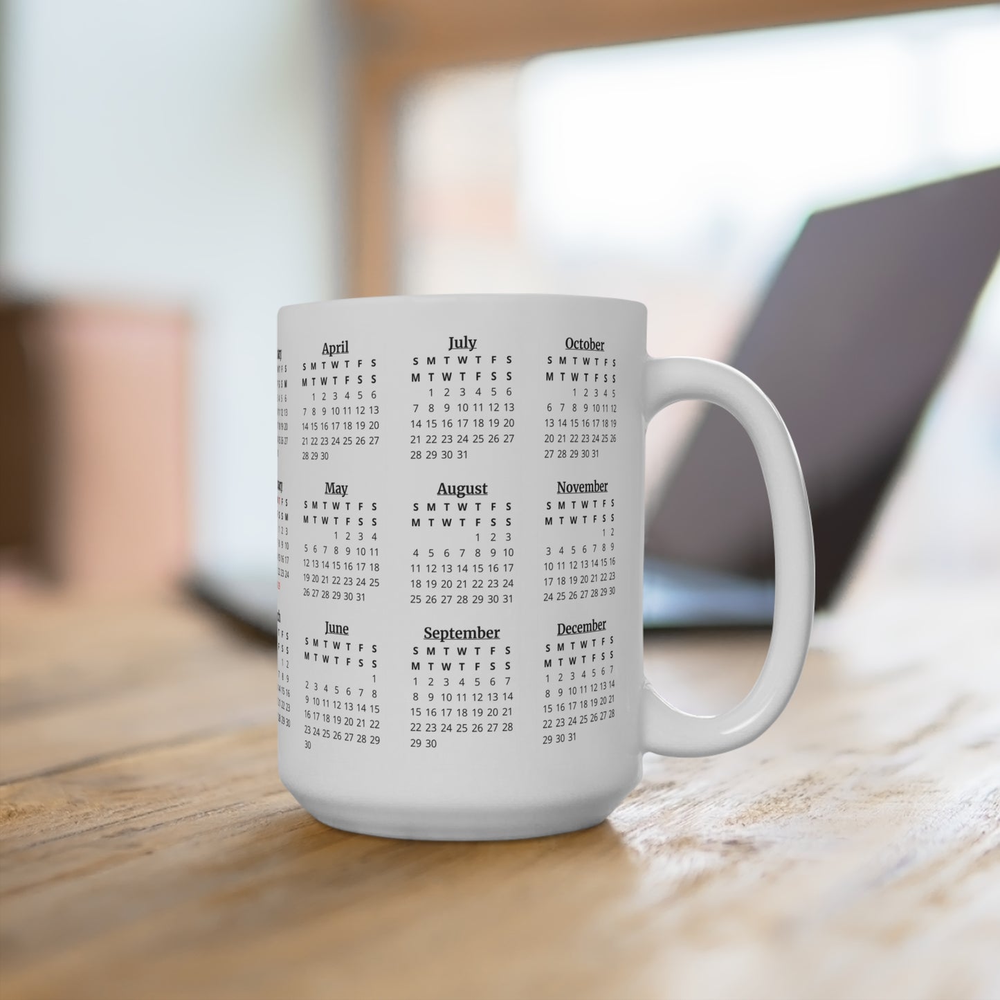 God Says You Are Flowers · Calendar Mugs: 2-Year Calendar 2024 to 2025 | Ceramic Mug (Medium)