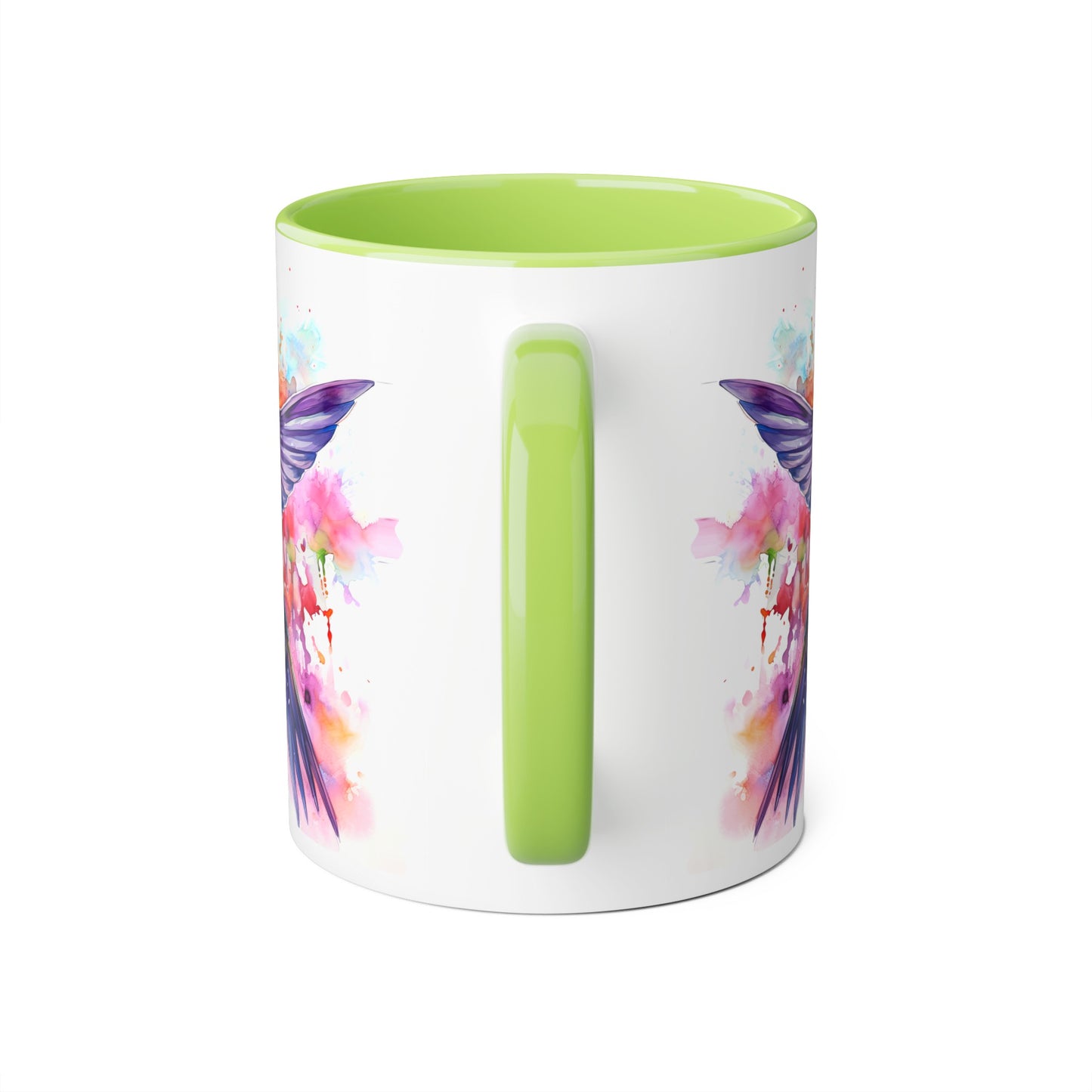 Hummingbird, Personalize It! Your Name Your Font, Accent Mug (Small) (Black/Blue/Light Green/Pink/Red/Yellow)