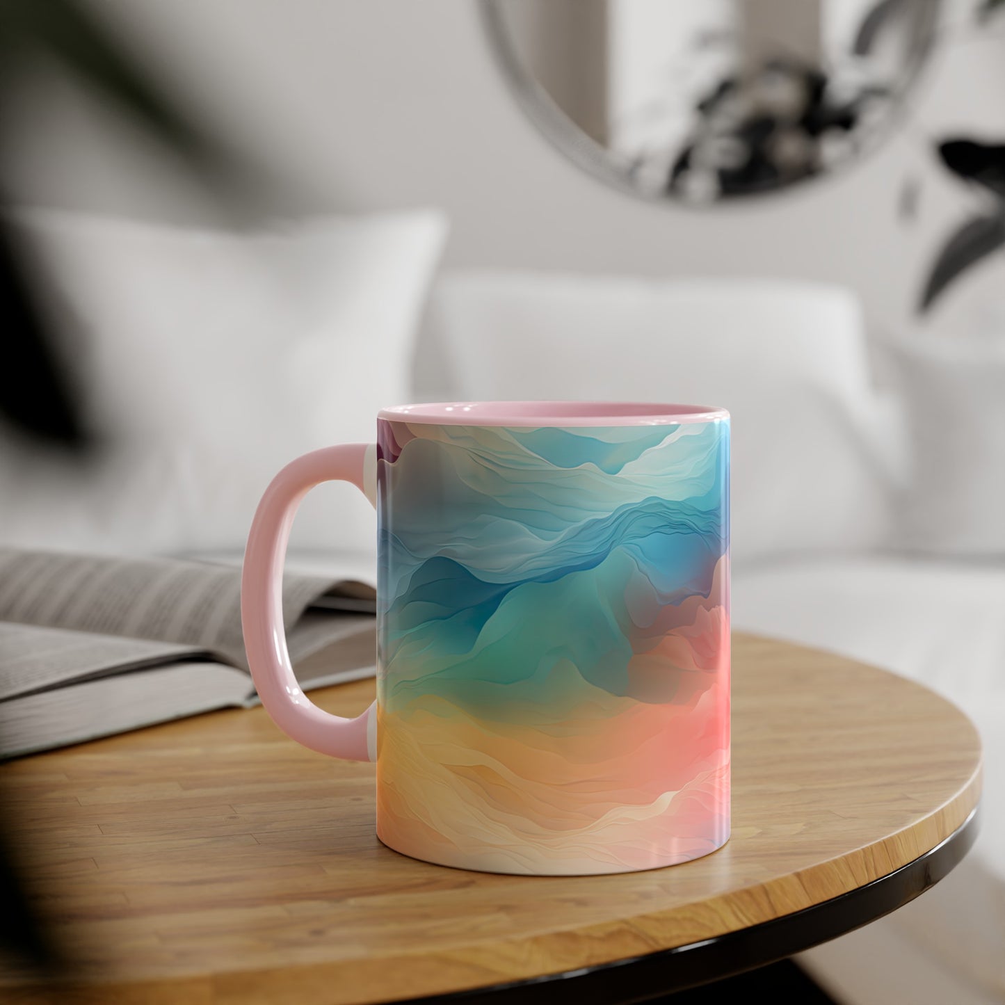 Crystal Clouds, Personalize It! Your Name, Accent Mug (Small) (Pink/Red)