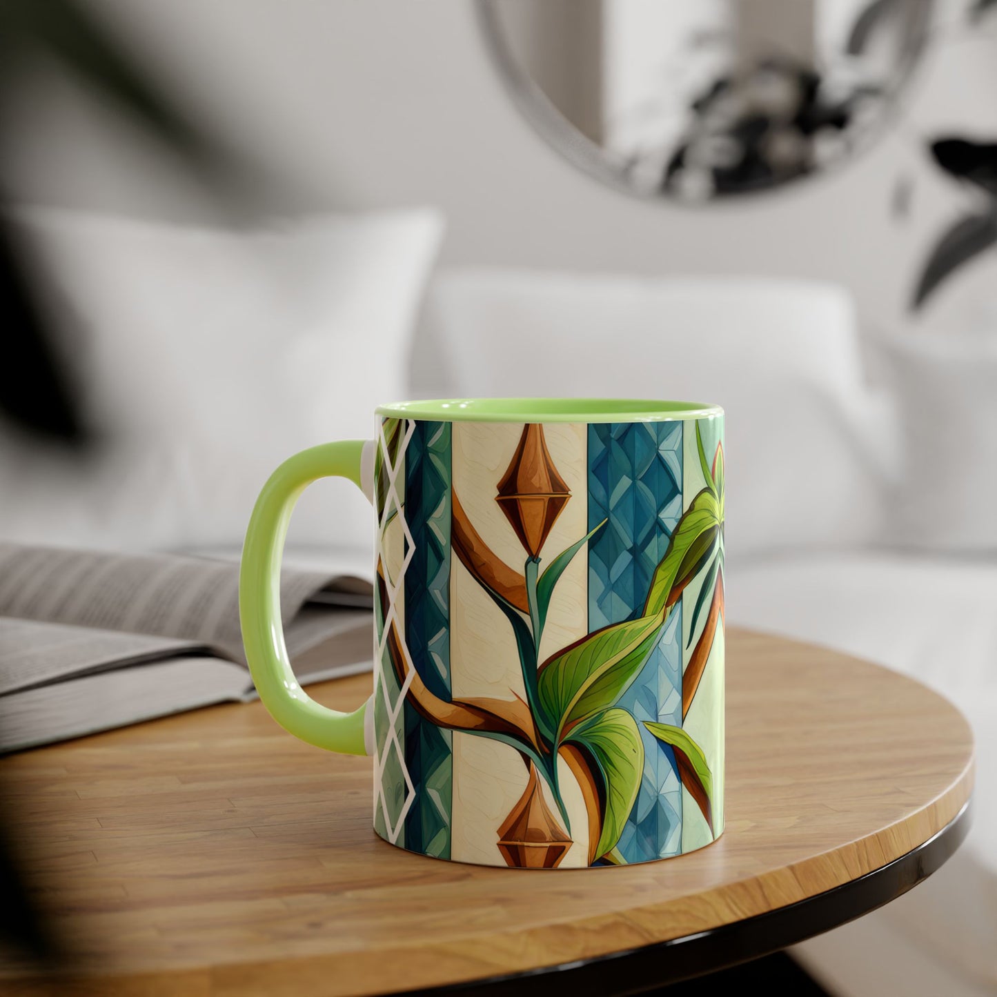 Emerald Nouveau | Accent Mug (Small) (Light Green/Yellow)