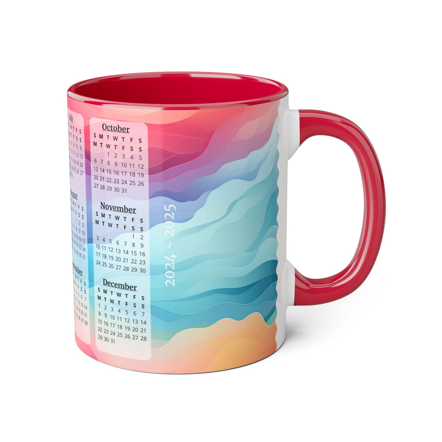 Colors of the Wind, 2 Year Calendar 2024 to 2025, Accent Mug (Small) (Pink/Red)