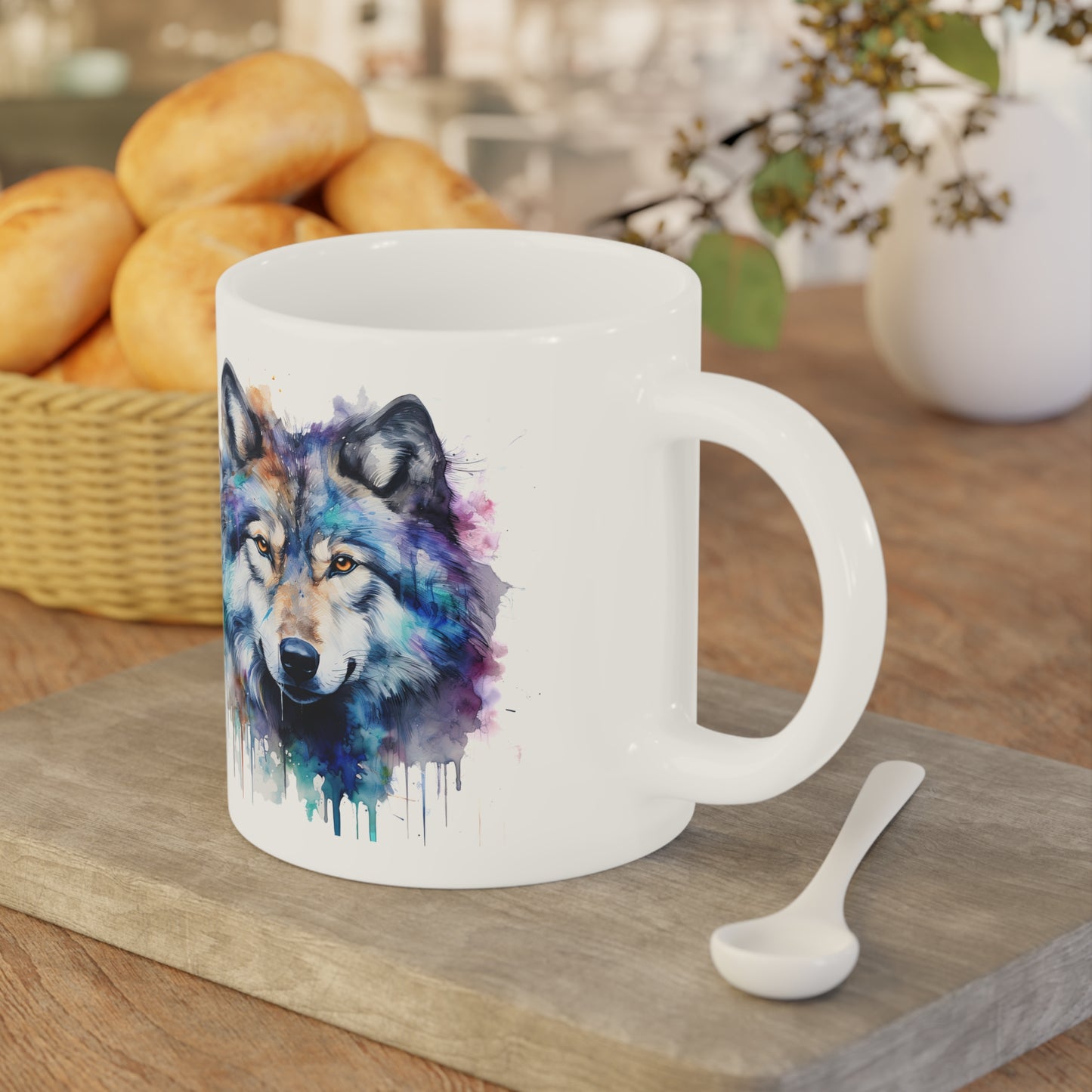 Wolf: Personalize It! - Your Name, Your Font | Ceramic Mug (Small/Medium/Large)