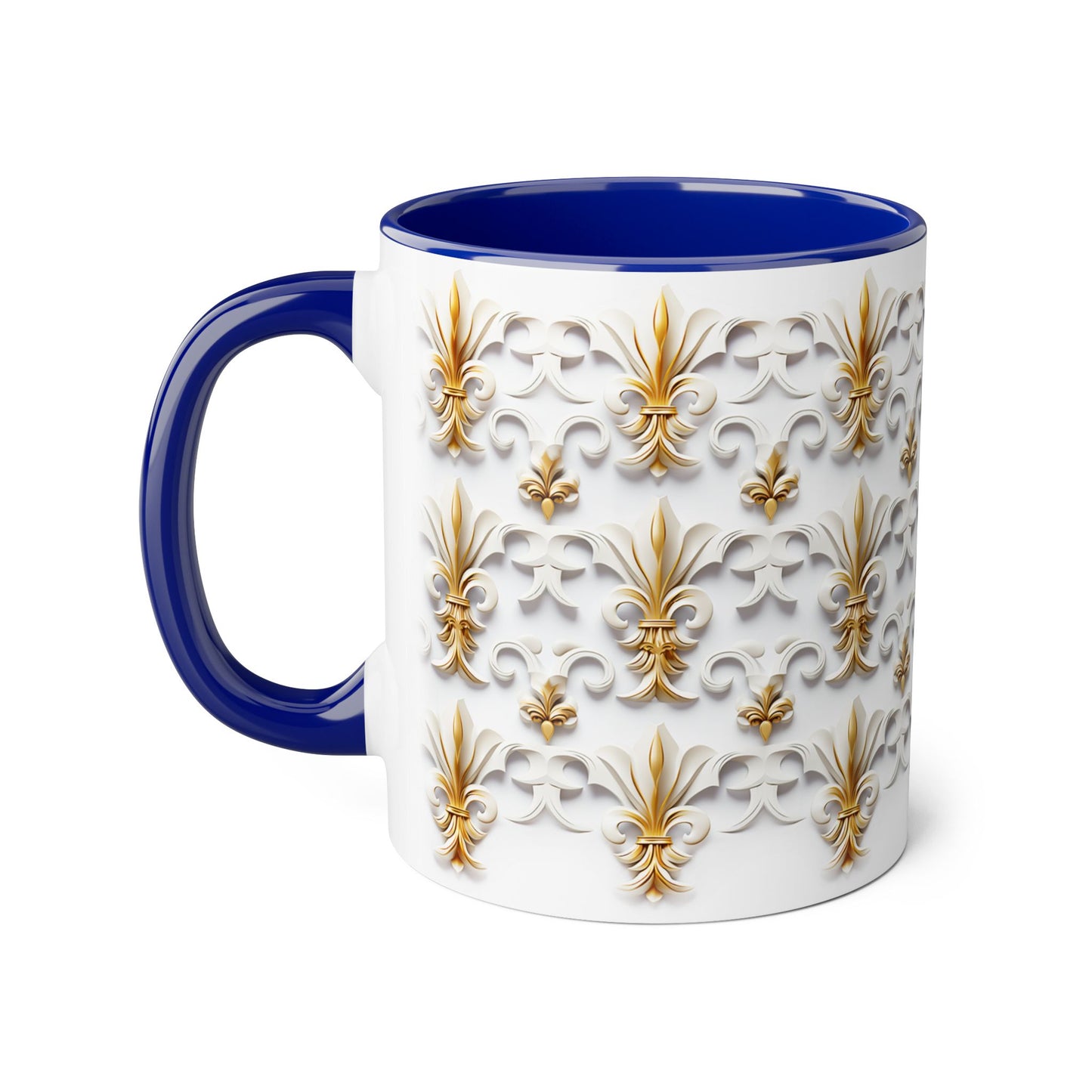 Fleur de Lys in 3D | Accent Mug (Small) (Black/Blue/Red/Yellow).