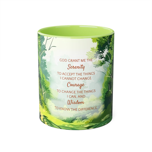 The Serenity Prayer, Accent Mug (Small) (Light Green)