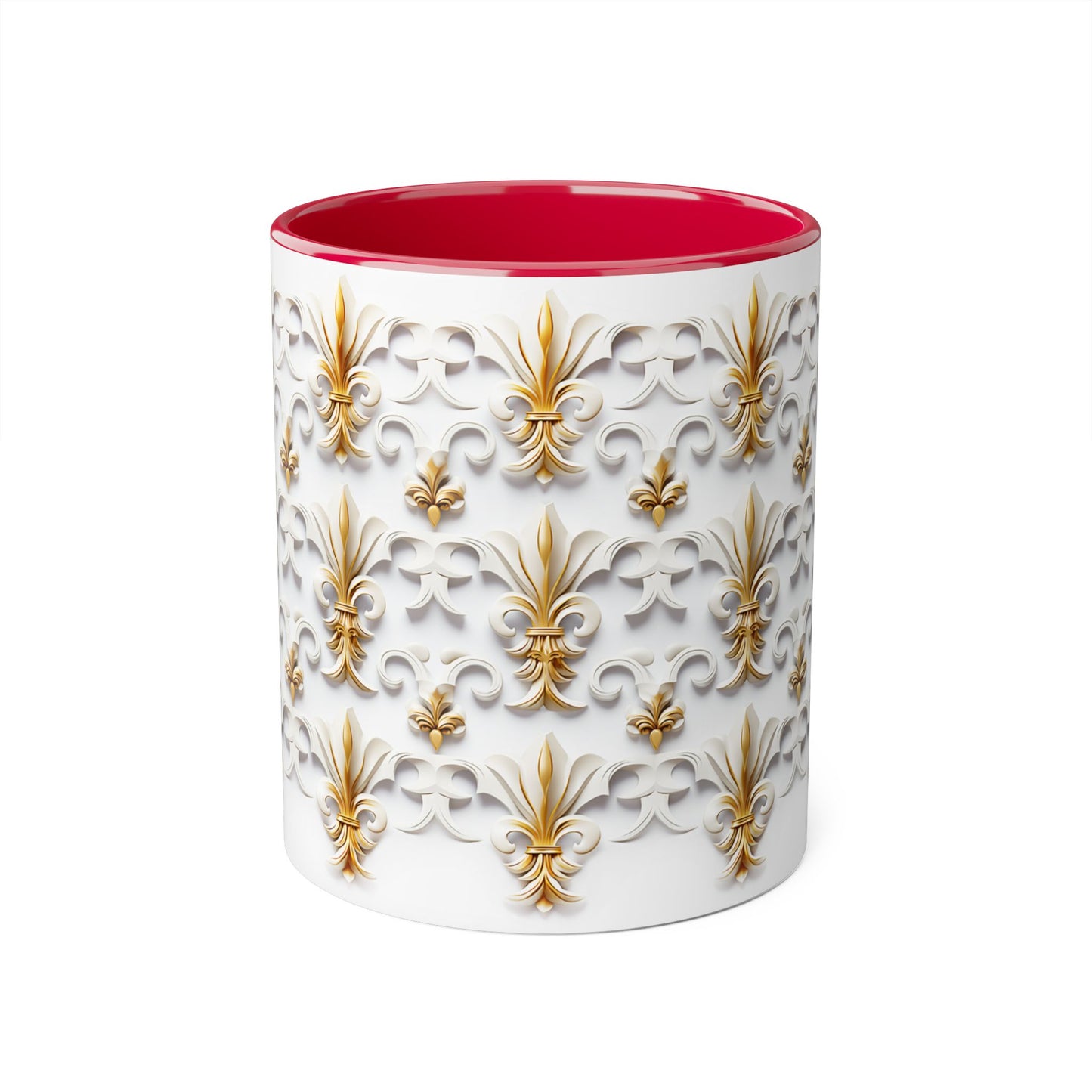 Fleur de Lys in 3D | Accent Mug (Small) (Black/Blue/Red/Yellow).