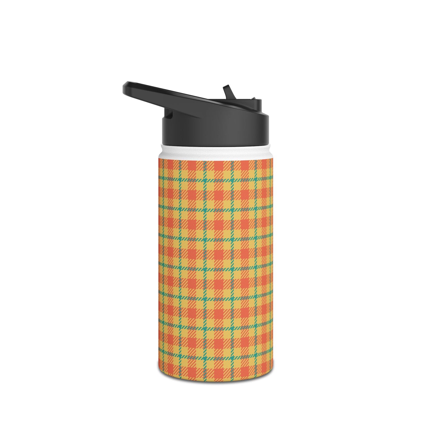 Citrus Plaid | Stainless Steel Water Bottle Standard Lid (Small/Medium)