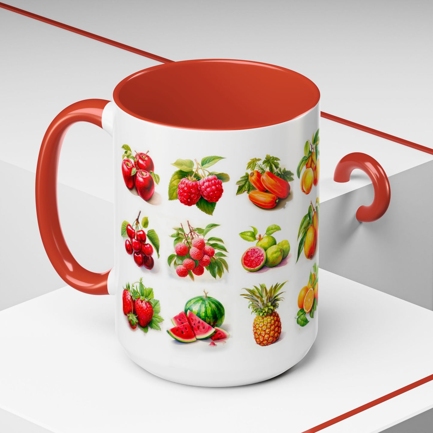 Fruits of the Earth | Accent Mug (Medium) (Red/Yellow)