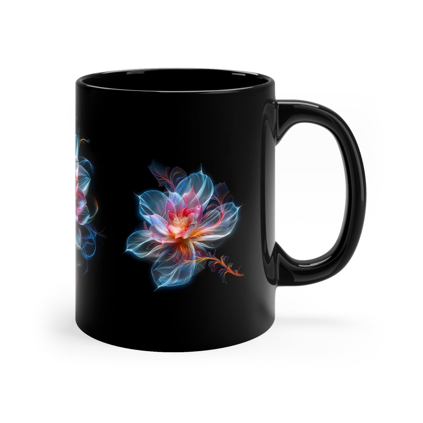 Flor de Seda, Black Mug (Small)