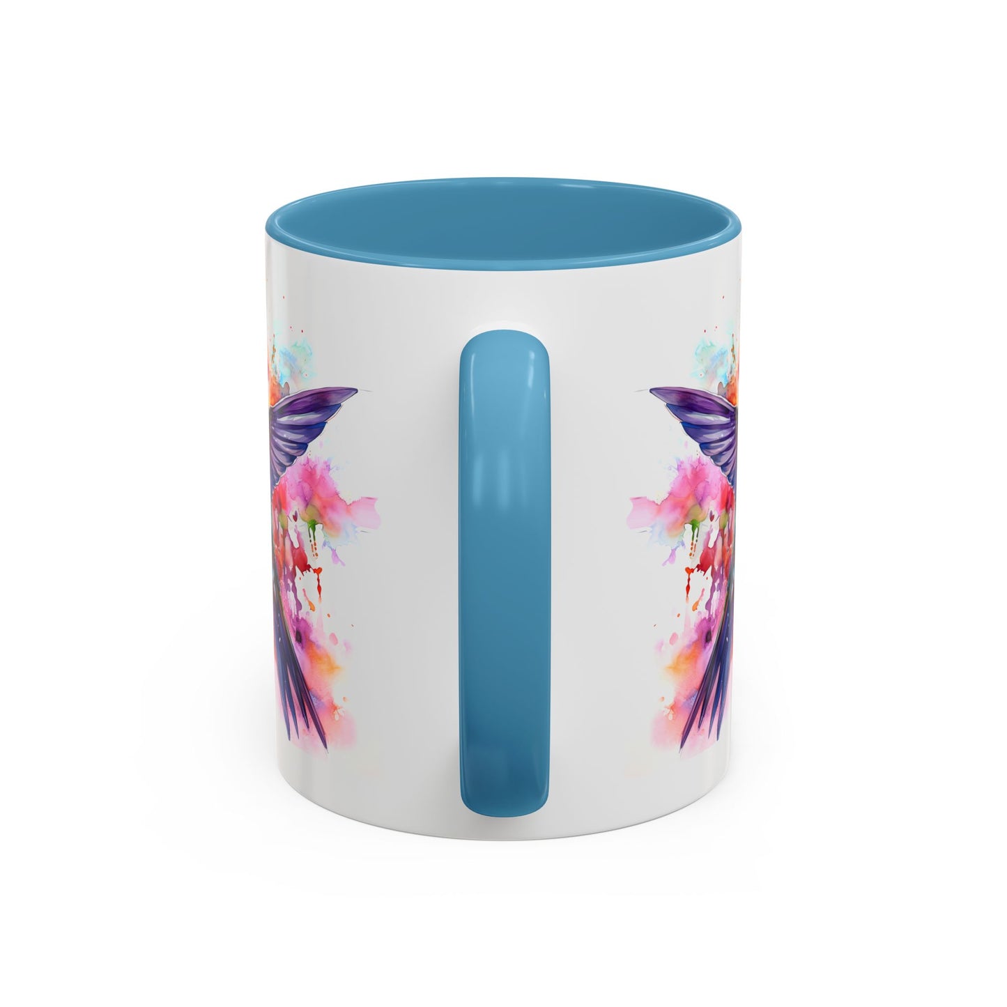 Hummingbird · Personalize It! With Your Name | Accent Mug (Small/Medium) (Black, Light Blue, Navy, Orange, Pink, Purple, Red, Yellow)