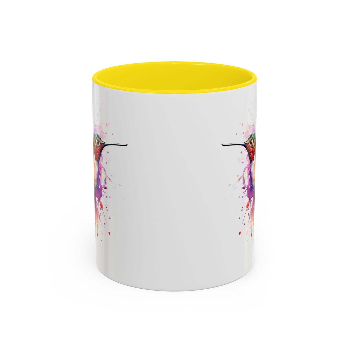 Hummingbird · Personalize It! With Your Name | Accent Mug (Small/Medium) (Black, Light Blue, Navy, Orange, Pink, Purple, Red, Yellow)