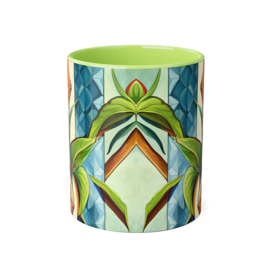 Emerald Nouveau | Accent Mug (Small) (Light Green/Yellow)