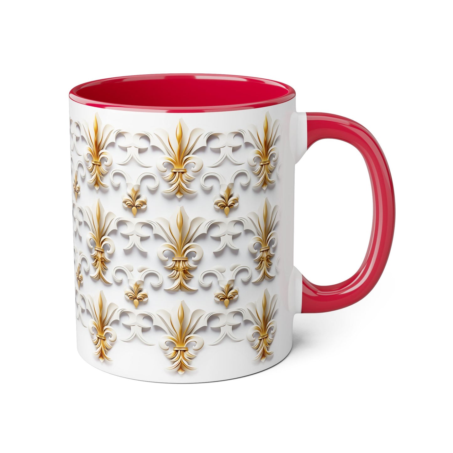 Fleur de Lys in 3D | Accent Mug (Small) (Black/Blue/Red/Yellow).