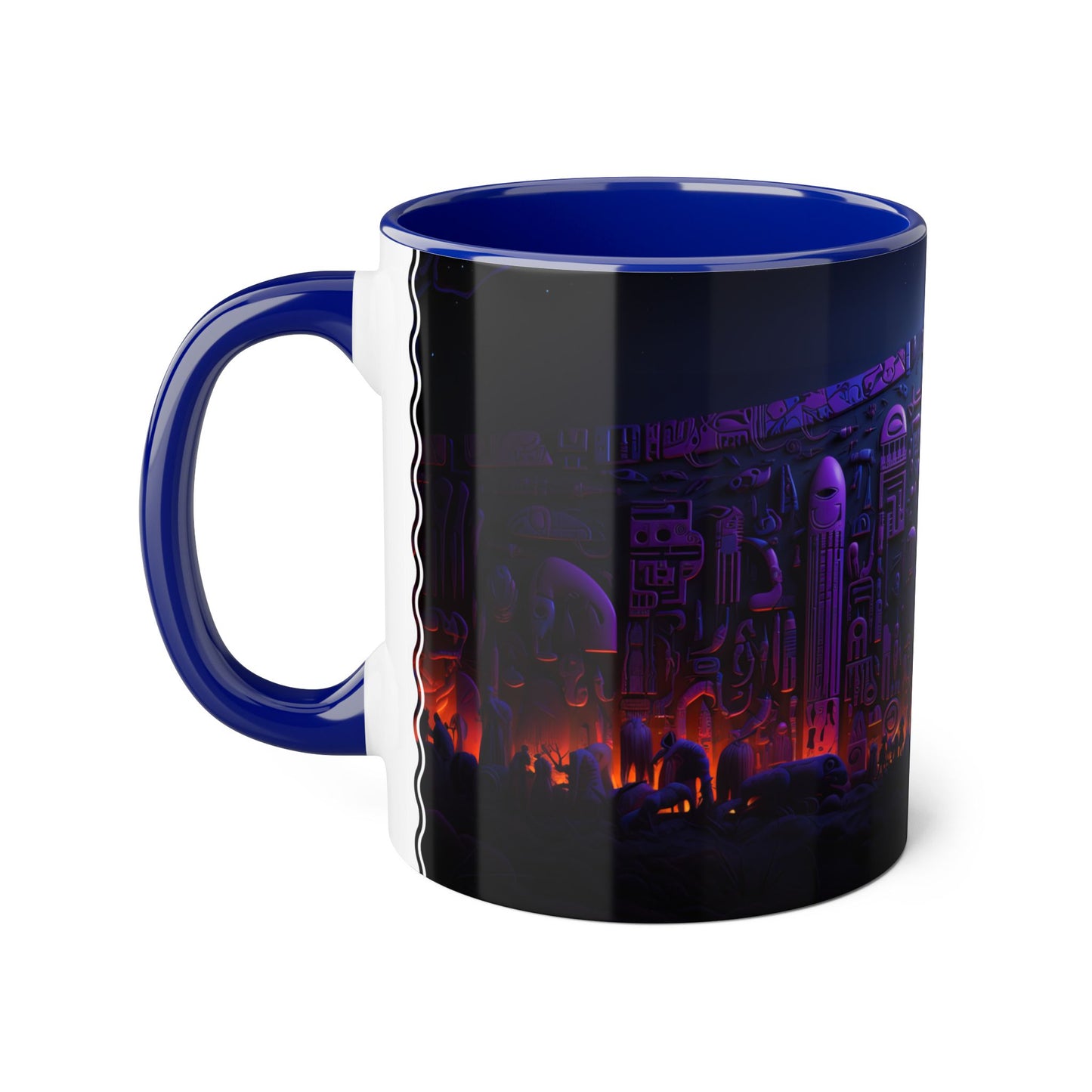 Midnight Civilization · Personalize It! Your Name and Font | Accent Mug (Small) (Black/Blue).