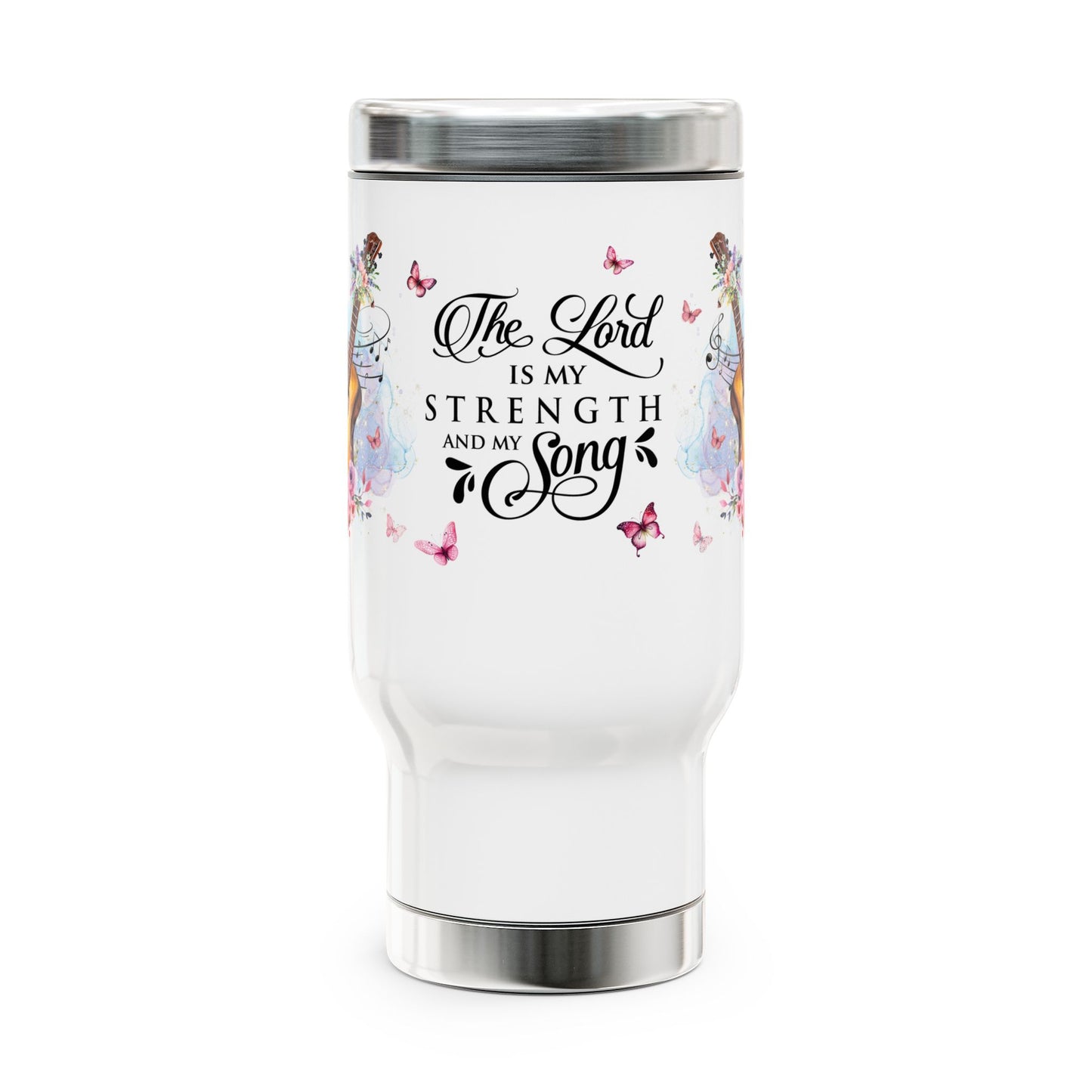 Melodic Faith Inspiration | Stainless Steel Travel Mug with Handle